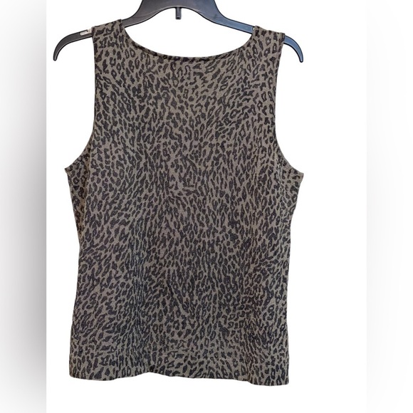 NWOT- Alfani Sleeveless silk blend animal print top. Size XL - Picture 4 of 4